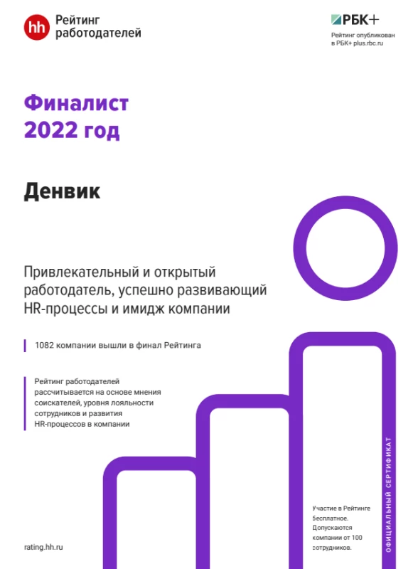 Финалист рейтинга hh.ru